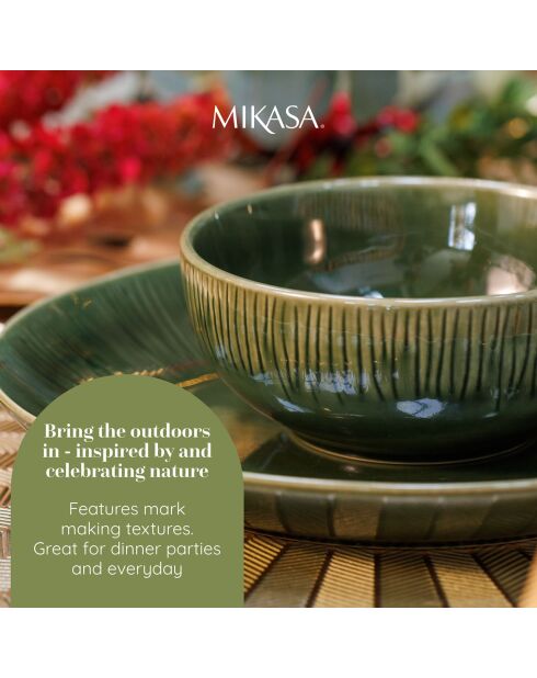 4 Bols Mikasa Jardin Mikasa Jardin verts -  D.15x6,5  cm