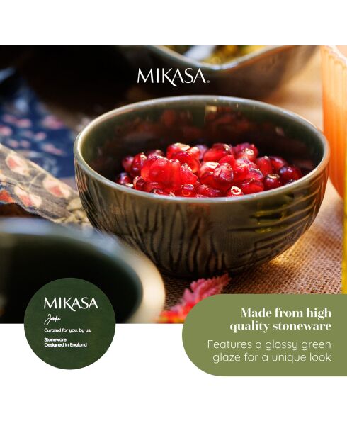 4 Bols Mikasa Jardin Mikasa Jardin verts -  D.10x5 cm