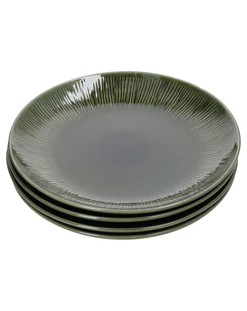 4 Assiettes plates Mikasa Jardin Mikasa Jardin vertes - D.27 cm