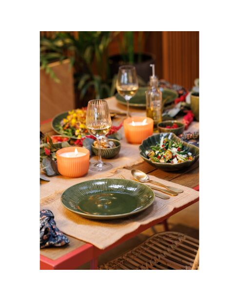 4 Assiettes plates Mikasa Jardin Mikasa Jardin vertes - D.27 cm