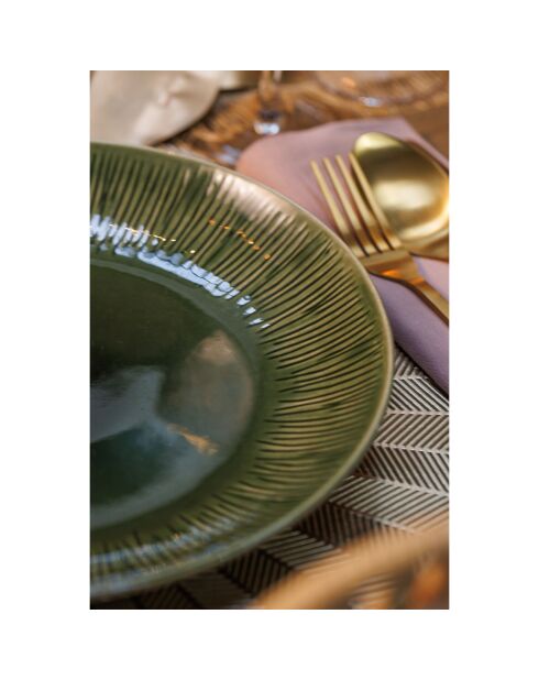 4 Assiettes plates Mikasa Jardin Mikasa Jardin vertes - D.27 cm