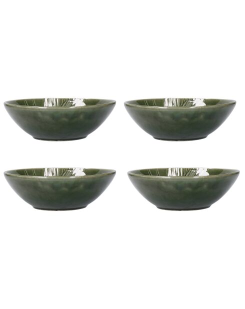 4 Bols en grès émaillé Mikasa Jardin Mikasa Jardin verts -  D.20x5 cm