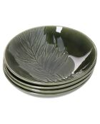 4 Bols en grès émaillé Mikasa Jardin Mikasa Jardin verts -  D.20x5 cm