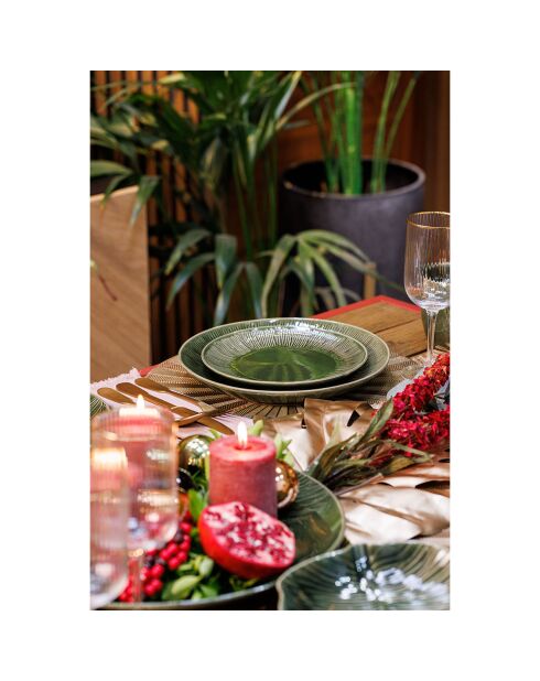4 Assiettes à dessert Mikasa Jardin Mikasa Jardin vertes -  D.21 cm