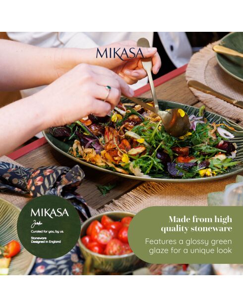 Plat Mikasa Jardin vert -  36x22.5x3.7 cm