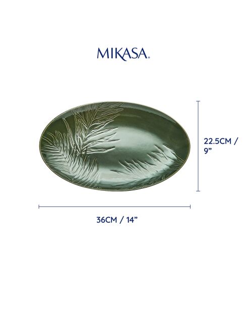 Plat Mikasa Jardin vert -  36x22.5x3.7 cm