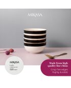 4 Bols Mikasa Luxe noir/blanc -  D.14x7 cm