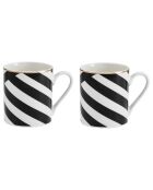 4 Tasses Mikasa Luxe noir/blanc -  100 ml
