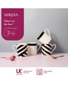 4 Tasses Mikasa Luxe noir/blanc -  100 ml