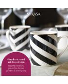 4 Tasses Mikasa Luxe noir/blanc -  100 ml