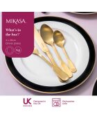 4 Assiettes plates Mikasa Luxe noir/blanc -  D.27.5 cm