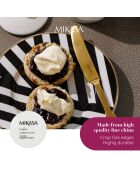 4 Assiettes plates Mikasa Luxe noir/blanc - D.21 cm