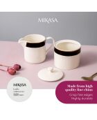 Sucrier et crémier Mikasa Luxe noir/blanc