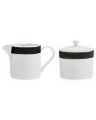 Sucrier et crémier Mikasa Luxe noir/blanc