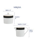 Sucrier et crémier Mikasa Luxe noir/blanc