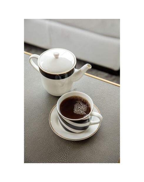 Mikasa Luxe schwarz/weißes Tee-Set