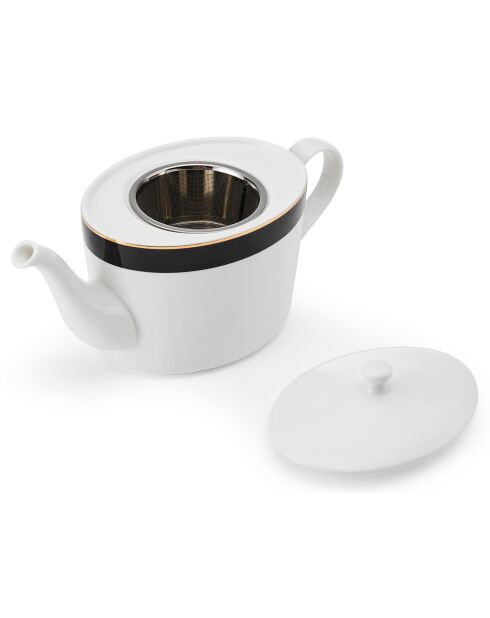Mikasa Luxe schwarz/weiße Teekanne - 1100 ml