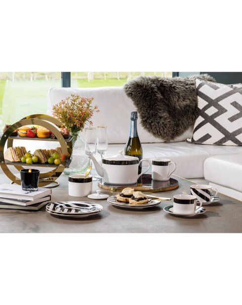 Mikasa Luxe schwarz/weiße Teekanne - 1100 ml