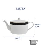 Théière Mikasa Luxe noir/blanc -  1100 ml