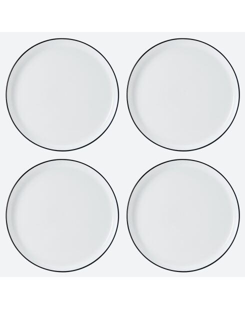 Juego de vajilla de porcelana blanca - 12 piezas