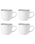 4 Tasses en Porcelaine blanches -  360 ml