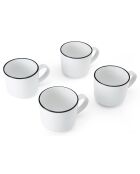 4 Tasses en Porcelaine blanches -  360 ml