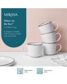 4 Tasses en Porcelaine blanches -  360 ml