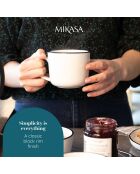 4 Tasses en Porcelaine blanches -  360 ml