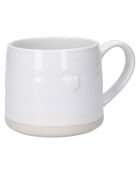 2 Tasses en grès blanches -  D.28 cm