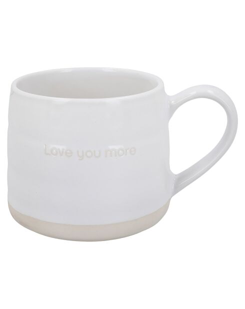 2 Tasses en grès blanches -  D.28 cm