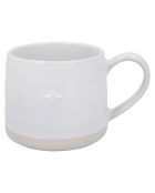 2 Tasses en grès crème -  D.28 cm