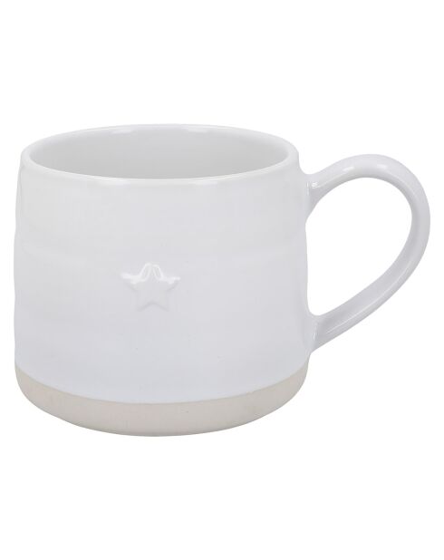 2 Tasses en grès crème -  D.28 cm