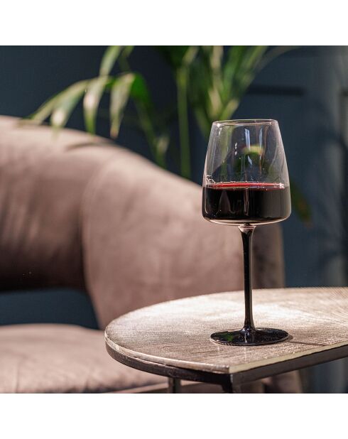 4 Verres à vin rouge en Cristal transparents -  450 ml