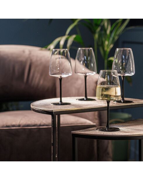 4 Verres à vin blanc en Cristal transparents -  400 ml