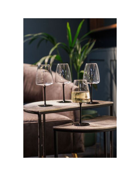 4 Verres à vin blanc en Cristal transparents -  400 ml