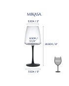 4 Verres à vin blanc en Cristal transparents -  400 ml