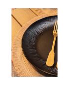 Sets de table ronds en toile de jute beige -  D.39 cm