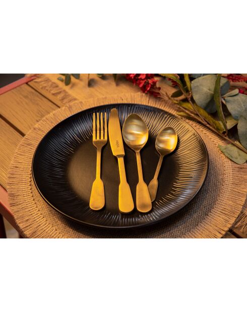 Sets de table ronds en toile de jute beige -  D.39 cm