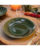 Sets de table ronds en toile de jute beige -  D.39 cm