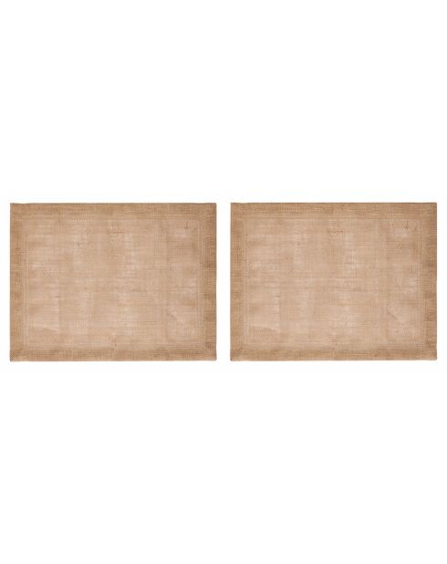 2 Sets de table beiges - 35x45 cm