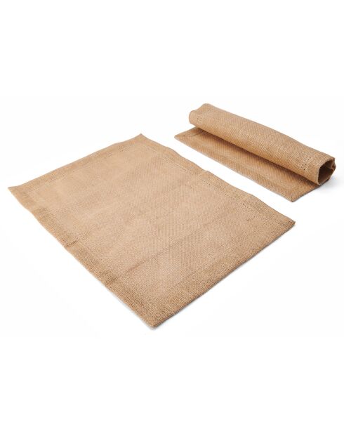 2 Sets de table beiges - 35x45 cm