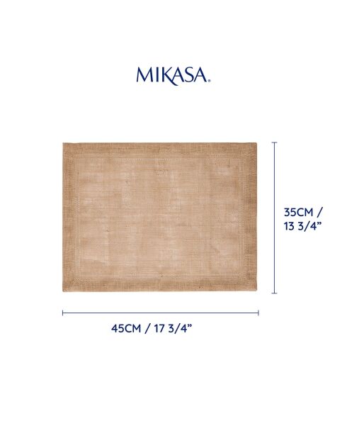 2 Sets de table beiges - 35x45 cm