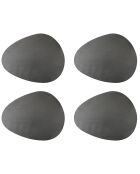 4 tovagliette grigie in similpelle - 38,51x30,51x1,5 cm