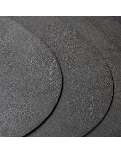 4 tovagliette grigie in similpelle - 38,51x30,51x1,5 cm