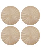 4 goldene Tischsets - D.38 cm