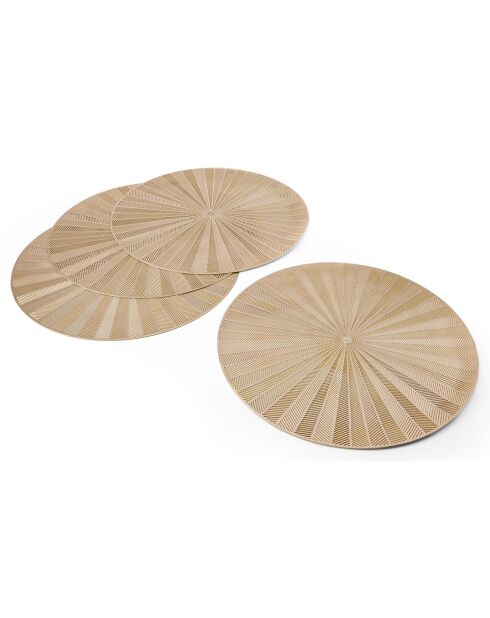 4 tovagliette dorate - D.38 cm