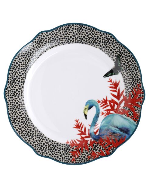 4 Assiettes plates en Porcelaine Mikasa x Sarah Arnett multicolores -  D.26 cm
