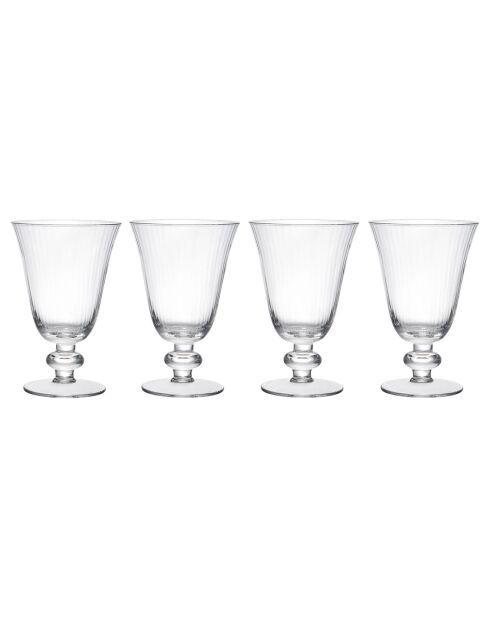 4 Verres à vin blanc en Cristal transparents - 260 ml