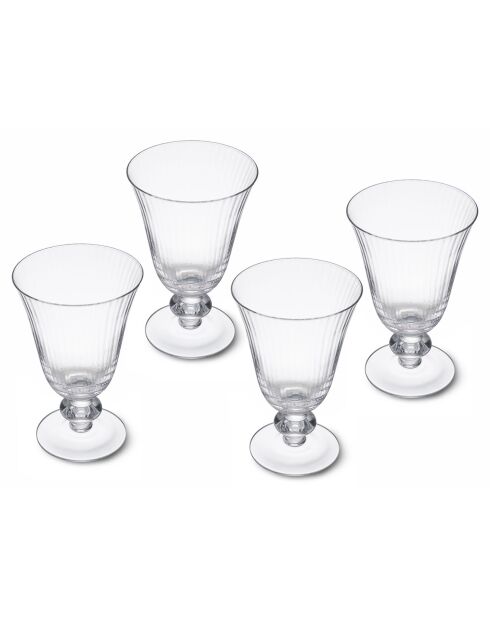4 Verres à vin blanc en Cristal transparents - 260 ml