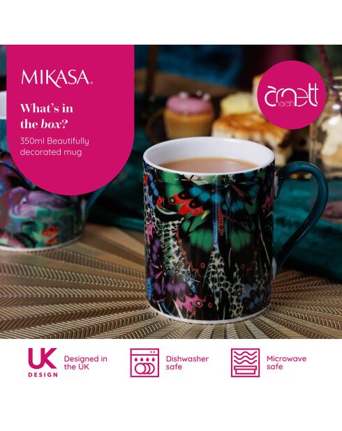 Tasse en Porcelaine Mikasa x Sarah Arnett verte -  350 ml